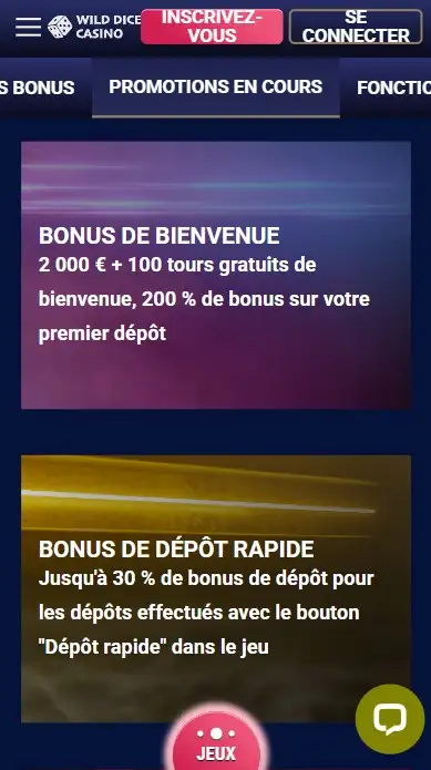 Fonctionnalités principales de l’application
